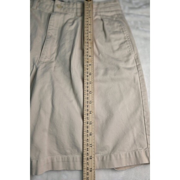 Polo Ralph Lauren Chino Flat Front Cotton Men's 33 Shorts khaki (bleach stain) - Picture 3 of 9